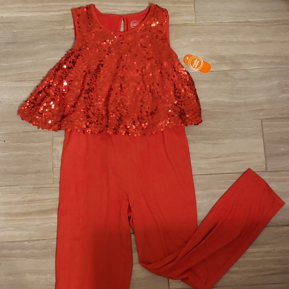 Sparkly sequin layered jumpsuit
